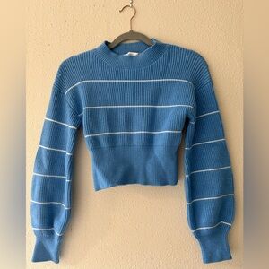 Altar'd State Blue and White Striped Sweater